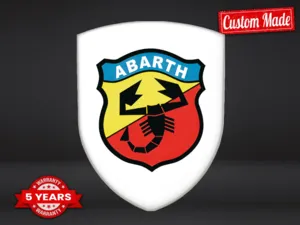 Fiat Abarth Emblemi Cofano Alta Qualità Professionale Regolabili